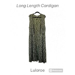 2/$30 LuLaRoe Long Length Open Cardigan Kimono Green SZ XL